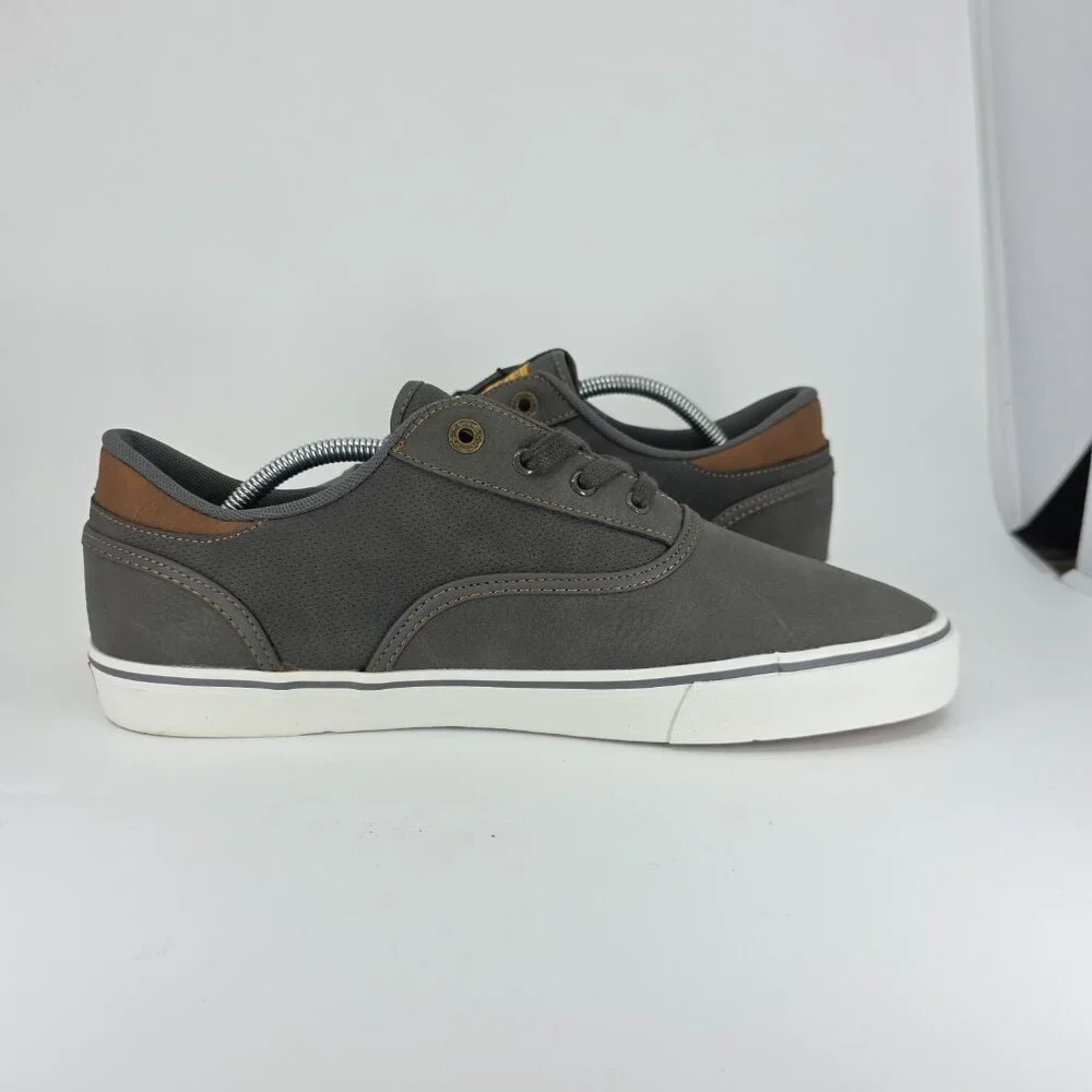 Levi’s Mens Shoes Size 11 Comfort Etha Canvas SB Charcoal‎ Grey Classic Casual